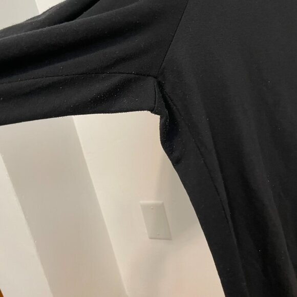 TORRID 1 Plus Size Black Terry Zip Front Hooded Jumpsuit Long Sleeve Cropped 1X - Picture 10 of 16